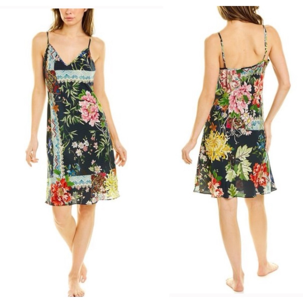 Johnny Was Caitlyn silk slip dress size small